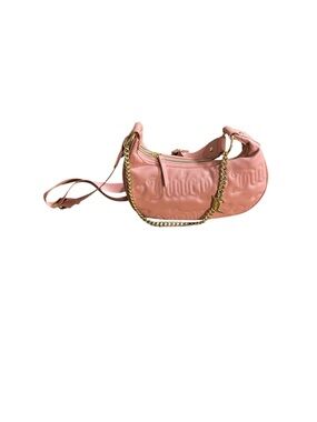 Juicy Couture Blush Pink Shoulder Bag with Gold Chain Accent